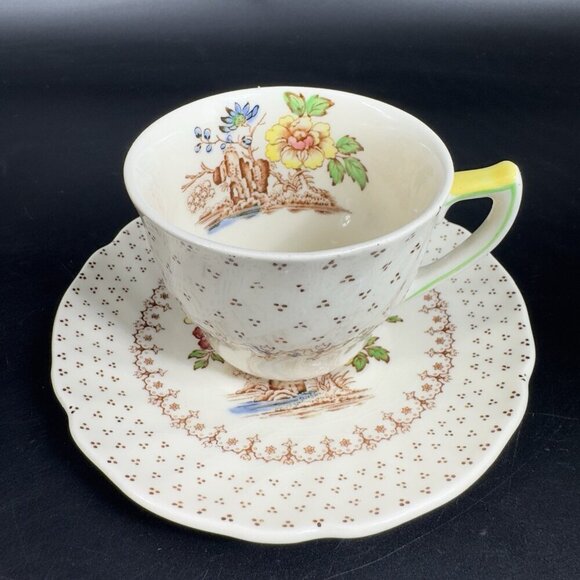 Vintage Royal Doulton Grantham Demitasse Teacup Saucer Set Porcelain England VTG - Picture 9 of 13